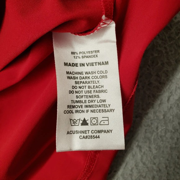 FootJoy FJ‎ Shirt Mens Medium Red Short Sleeve Golf Outdoors Sports Logo - Picture 9 of 15